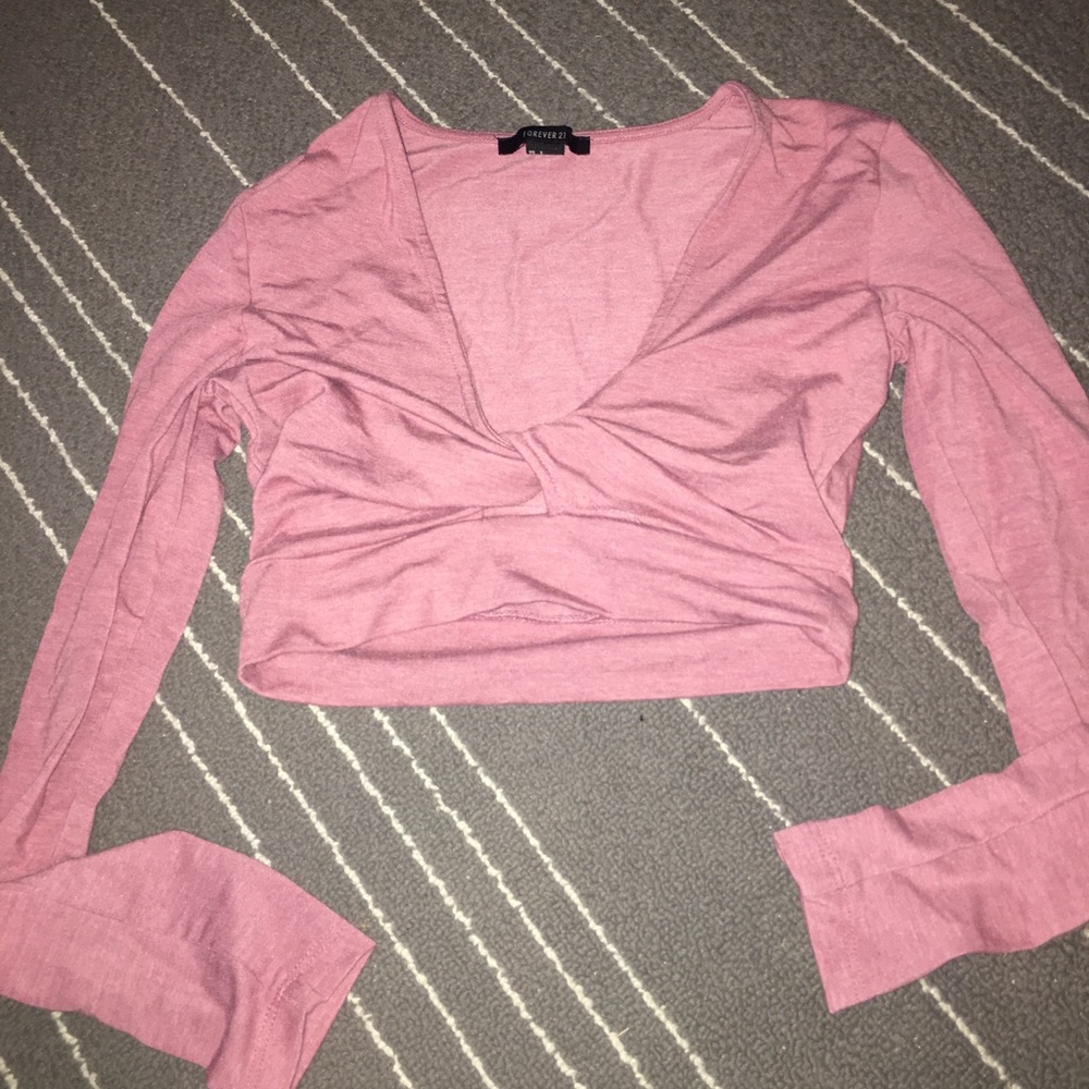 Pink cropped long sleeve